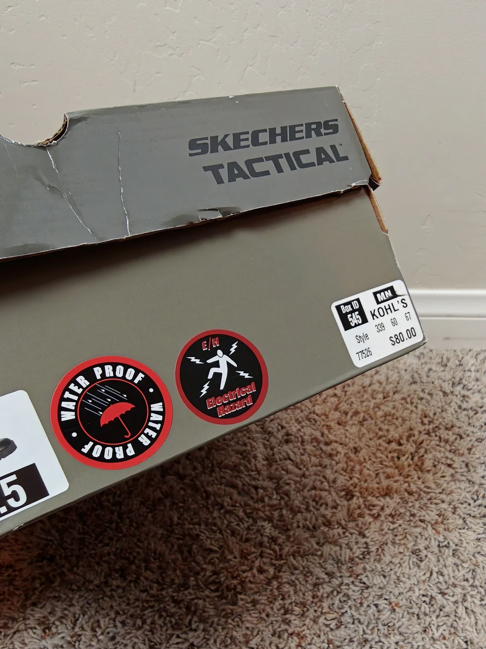 Skechers Tactical Black Leather Waterproof Work Relaxed Fit: Wascana - Benen WP